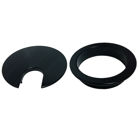 Electriduct Two-Piece Design 2-3/8" Metal Grommet- Black Epoxy GR-MET-2375-2P-BE